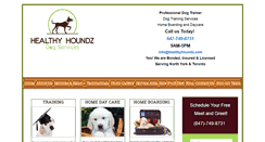Desktop Screenshot of healthyhoundz.com