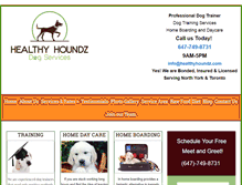 Tablet Screenshot of healthyhoundz.com